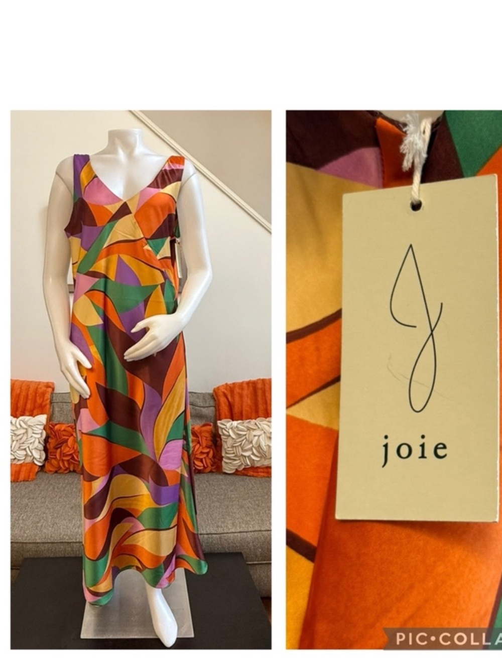 ❣️🆕Joie Colorful Abstract Print Stain Maxi Dress❣️